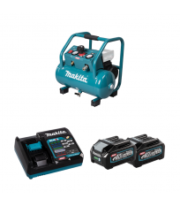 Compresseur 40V AC001GZ + 2 batteries 40V 4 Ah + chargeur rapide DC40RA MAKITA