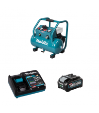 Compresseur 40V AC001GZ + 1 batterie 40V 4 Ah + chargeur rapide DC40RA MAKITA
