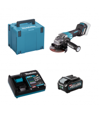 Meuleuse Ø125 mm 40V GA029GZ01 + 1 batterie 40V 4 Ah + chargeur rapide DC40RA MAKITA