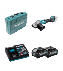 Meuleuse Ø230 mm 40V GA038GZ01 + 2 batteries 40V 4 Ah + chargeur rapide DC40RA MAKITA