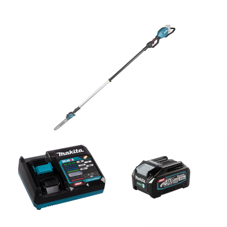 Tronçonneuse d'élagage à perche 40V UA004GZ + 1 batterie 40V 4 Ah + chargeur rapide DC40RA MAKITA