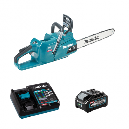 Tronçonneuse 40V 40cm UC012GZ01 + 1 batterie 40V 4 Ah + chargeur rapide DC40RA MAKITA