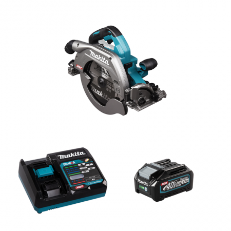 Scie circulaire 40V Ø235 mm HS009GZ + 1 batterie 40V 4 Ah + chargeur rapide DC40RA MAKITA