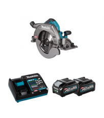 Scie circulaire 40V Ø260/270 mm HS011GZ + 2 batteries 40V 4 Ah + chargeur rapide DC40RA MAKITA