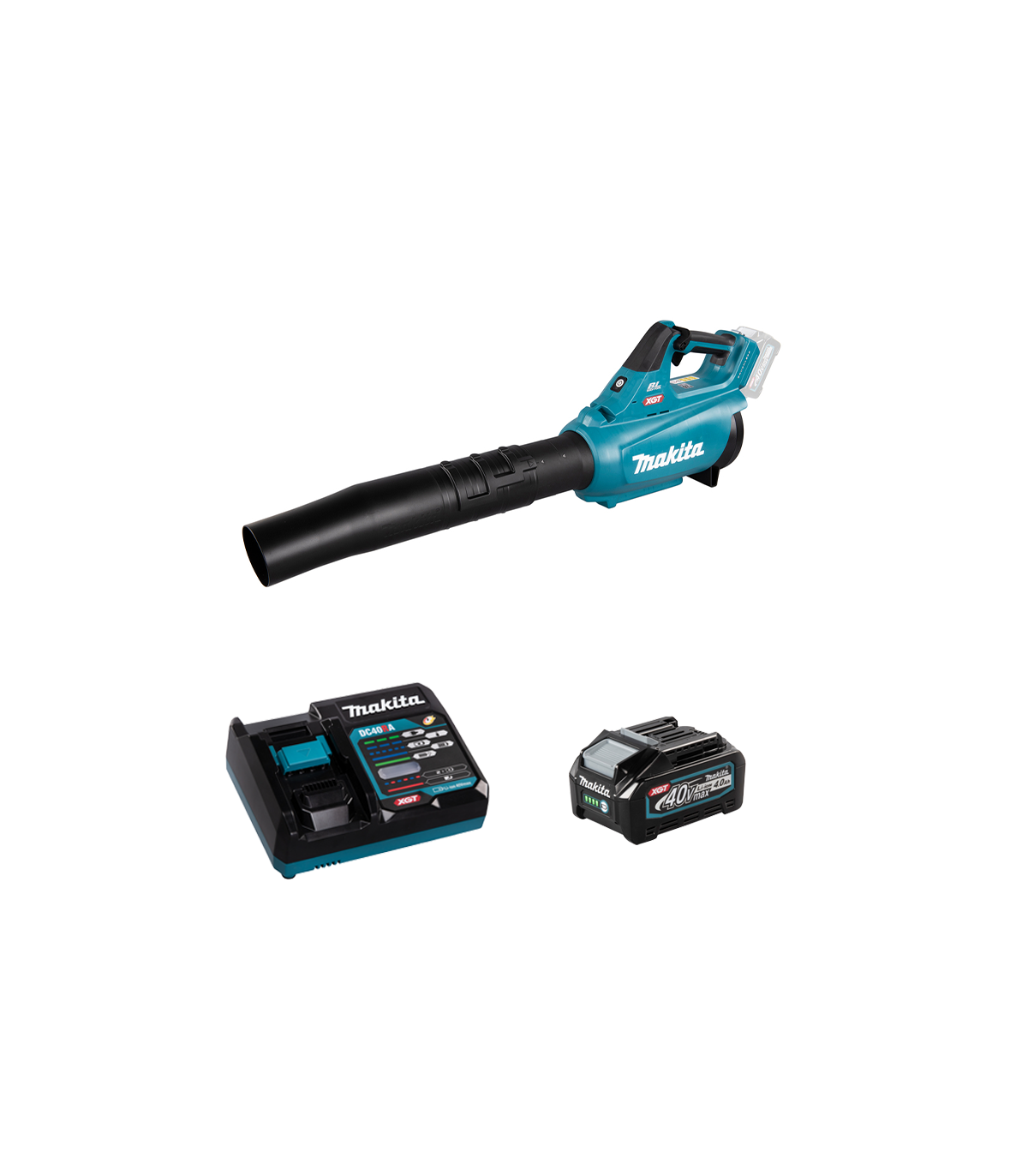 Souffleur 40V UB001GZ + 1 batterie 40V 4 Ah + chargeur rapide DC40RA MAKITA