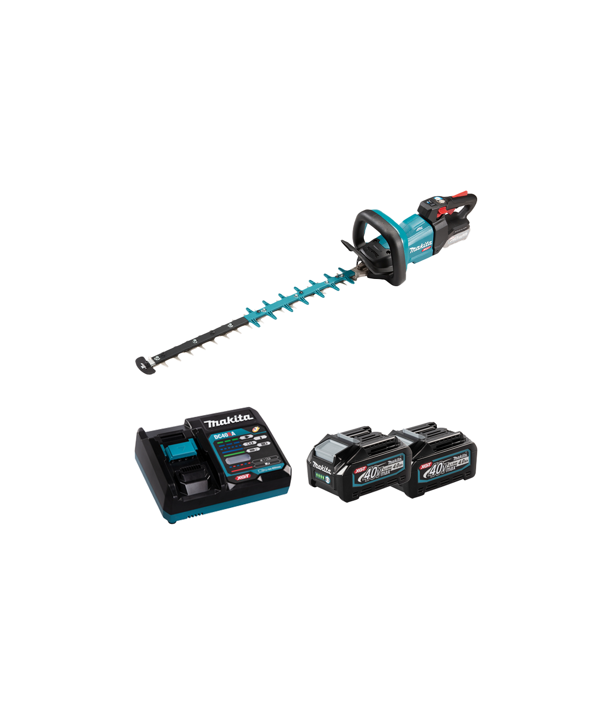 Taille-haie 40V 60cm UH004GZ + 2 batteries 40V 4 Ah + chargeur rapide DC40RA MAKITA