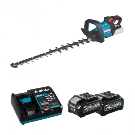 Taille-haie 40V 60cm UH006GZ + 2 batteries 40V 4 Ah + chargeur rapide DC40RA MAKITA
