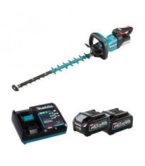 Taille-haie 40V 75cm UH005GZ + 2 batteries 40V 4 Ah + chargeur rapide DC40RA MAKITA