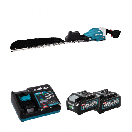 Taille-haie 40V 60cm UH013GZ + 2 batteries 40V 4 Ah + chargeur rapide DC40RA MAKITA