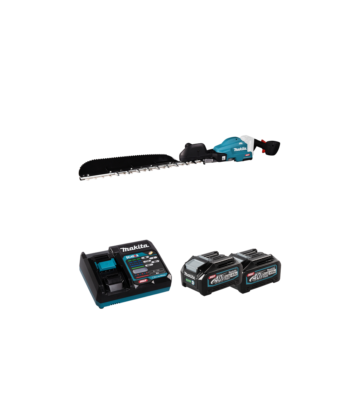 Taille-haie 40V 60cm UH013GZ + 2 batteries 40V 4 Ah + chargeur rapide DC40RA MAKITA
