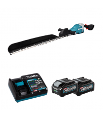 Taille-haie 40V 75cm UH014GZ + 2 batteries 40V 4 Ah + chargeur rapide DC40RA MAKITA