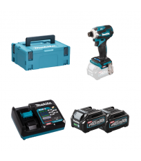 Visseuse à chocs 40V 220 Nm TD001GZ02 + 2 batteries 40V 2,5 Ah + chargeur rapide DC40RA MAKITA