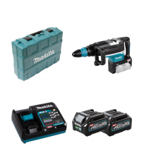 Perfo-burineur SDS-MAX 21,4J 2x40V + 2 batteries 40V 2,5 Ah + chargeur rapide DC40RA HR006GZ MAKITA
