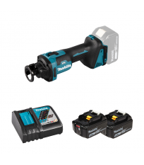 Affleureuse 18V plaque de plâtre DCO181Z + 2 batteries BL1850B 18V 5 Ah + 1 chargeur rapide DC18RC MAKITA
