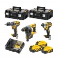 Pack 3 outils DCK368P3T (DCD796 + DCH273 + DCF887) DEWALT