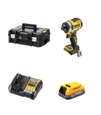 Visseuse à chocs 18V DCF860NT-XJ + 1 batterie 18V 1,7 Ah PowerStack + 1 Chargeur DCB1104-QW DEWALT