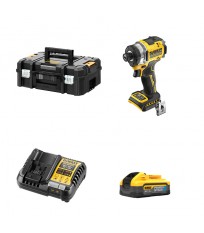 Visseuse à chocs 18V DCF860NT-XJ + 1 batterie 18V 5 Ah PowerStack + 1 Chargeur DCB1104-QW DEWALT