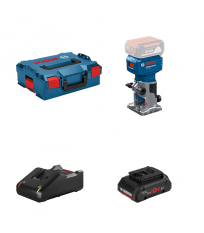 Affleureuse GLF 18V-8 + 1 batterie ProCore 18V 4 Ah + Chargeur GAL 18V-40 BOSCH