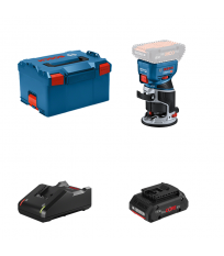 Affleureuse GKF 18V-8 + 1 batterie ProCore 18V 4 Ah + Chargeur GAL 18V-40 BOSCH