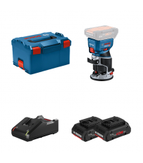 Affleureuse GKF 18V-8 + 2 batteries ProCore 18V 4 Ah + Chargeur GAL 18V-40 BOSCH