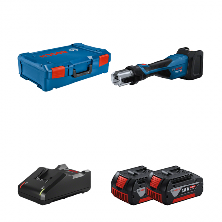 Sertisseuse GPT 18V-32 + 2 batteries GBA 18V 4 Ah + Chargeur GAL 18V-40 BOSCH