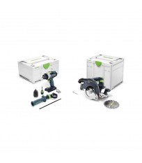 Pack perceuse visseuse à percussion TPC 18 + scie circulaire HKC 55 FESTOOL