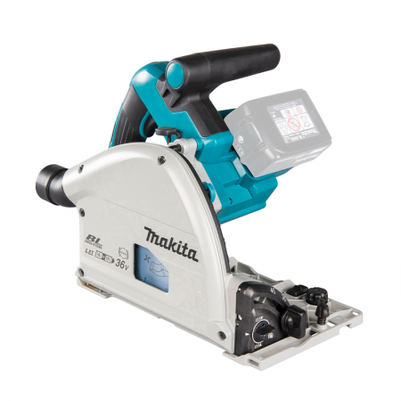 Scie plongeante Ø165 mm 2 x 18V DSP601ZU + 2 batteries BL1850B 18V 5 Ah + chargeur double DC18RD MAKITA