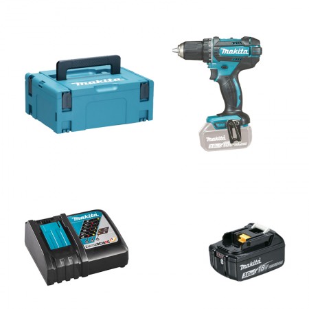 Perceuse-visseuse 18V DDF482ZJ + 1 batterie BL1830B 18V 3 Ah + 1 chargeur rapide DC18RC MAKITA