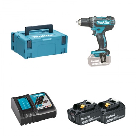Perceuse-visseuse 18V DDF482ZJ + 2 batteries BL1830B 18V 3 Ah + 1 chargeur rapide DC18RC MAKITA