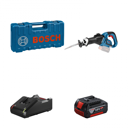 Scie sabre GSA 18V-32 + 1 batterie GBA 18V 4 Ah + 1 chargeur GAL 18V-40 BOSCH