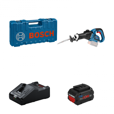Scie sabre GSA 18V-32 + 1 batterie Procore 18V 8 Ah + 1 chargeur GAL 18V-160 BOSCH
