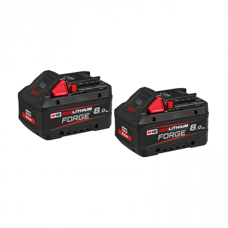 Pack de 2 batteries FORGE M18 FB8 18V 8 Ah MILWAUKEE