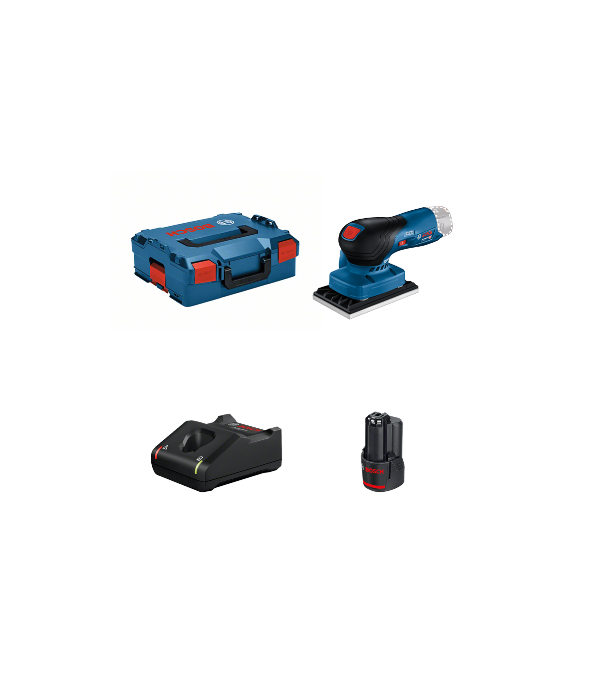 Ponceuse vibrante GSS 12V-13 + 1 batterie 12V 3 Ah + chargeur GAL 12V-40 BOSCH