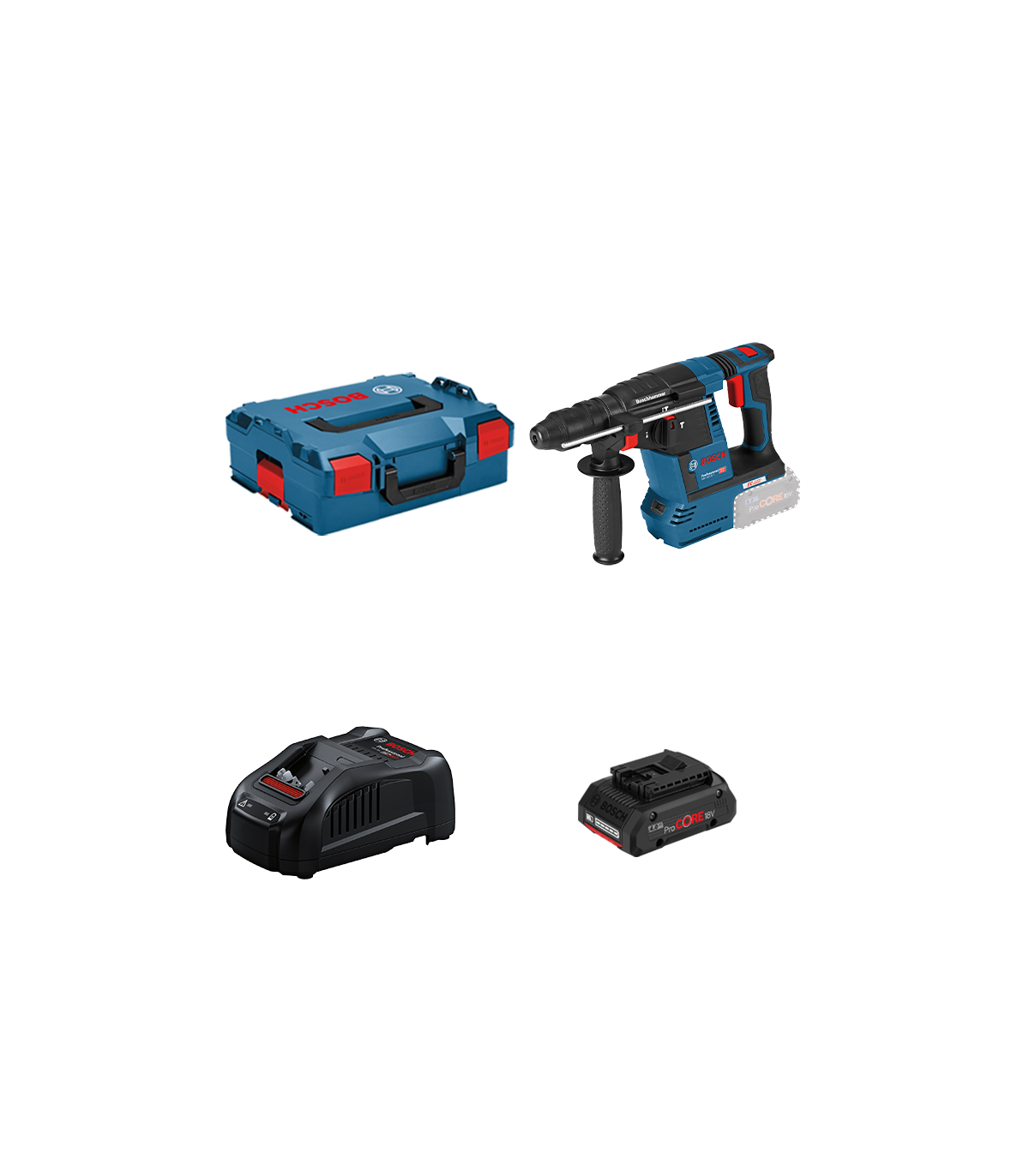 Perforateur GBH 18V-26 F + 1 batterie Procore 18V 4 Ah + 1 chargeur GAL 1880 CV BOSCH