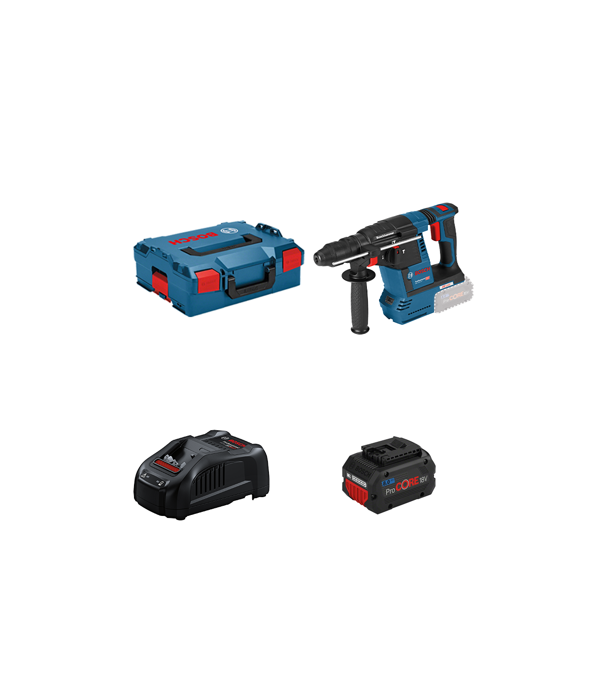 Perforateur GBH 18V-26 F + 1 batterie Procore 18V 8 Ah + 1 chargeur GAL 1880 CV BOSCH