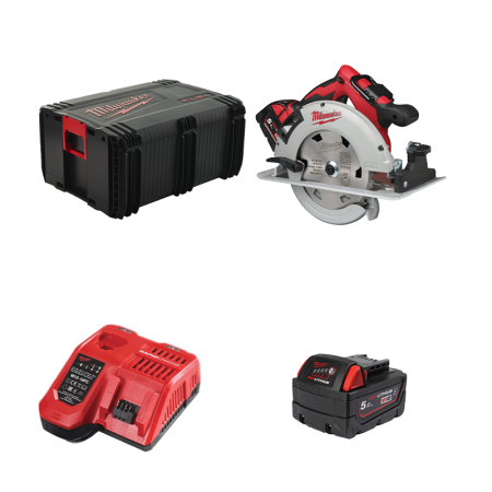 Scie circulaire Ø190 mm 18V M18 BLCS66-0X + 1 batterie 18V 5 Ah + chargeur M12-18FC MILWAUKEE