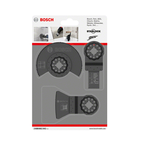 Coffret de 3 lames carrelage Starlock standard BOSCH
