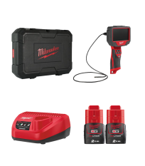 Micro-caméra d'inspection M12 ATB-0C + 2 batteries 2 Ah 12 V + chargeur C12C MILWAUKEE