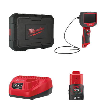 Micro-caméra d'inspection M12 ATB-0C + 1 batterie 2 Ah 12 V + chargeur C12C MILWAUKEE