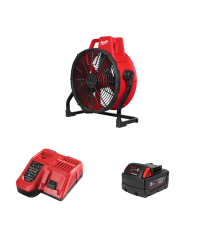 Ventilateur de chantier M18 ARFHP-0 + 1 batterie 18V 5 Ah + 1 Chargeur M12-18 FC MILWAUKEE