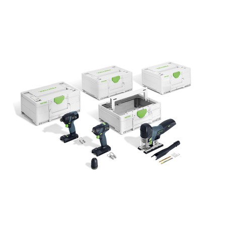 Pack visseuse à chocs TID 18 + perceusse visseuse TXS 18 + scie sauteuse PSC 420 FESTOOL