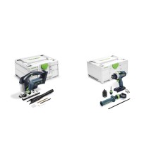 Pack perceuse visseuse à percussion TPC 18 + scie sauteuse PSC 420 Carvex FESTOOL
