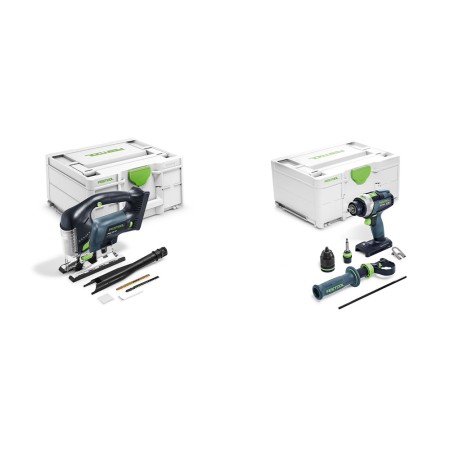 Pack perceuse visseuse à percussion TPC 18 + scie sauteuse PSC 420 Carvex FESTOOL