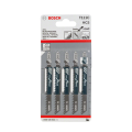 Lot de 5 lames de scie sauteuse 100 mm T 111 C HCS Bois BOSCH