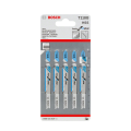 Lot de 5 lames de scie sauteuse 92 mm T 118B HSS Métal BOSCH