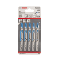 Lot de 5 lames de scie sauteuse 100 mm T 123 XF HSS Métal BOSCH