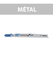 Lot de 5 lames de scie sauteuse 100 mm T 123 XF HSS Métal BOSCH