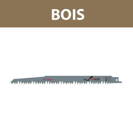 Lot de 2 lames de scie sabre S 1531 L Bois BOSCH