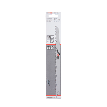 Lot de 5 lames de scie sabre S 1531 L Bois BOSCH