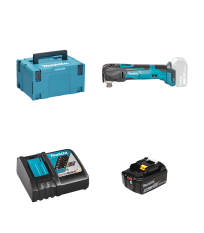 Découpeur-ponceur DTM51ZJX3 + 1 batterie BL1850B 18V 5 Ah + 1 chargeur rapide DC18RC MAKITA